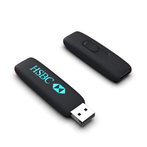 ES506 USB Flash Drive with Light-up Logo, with Lanyard