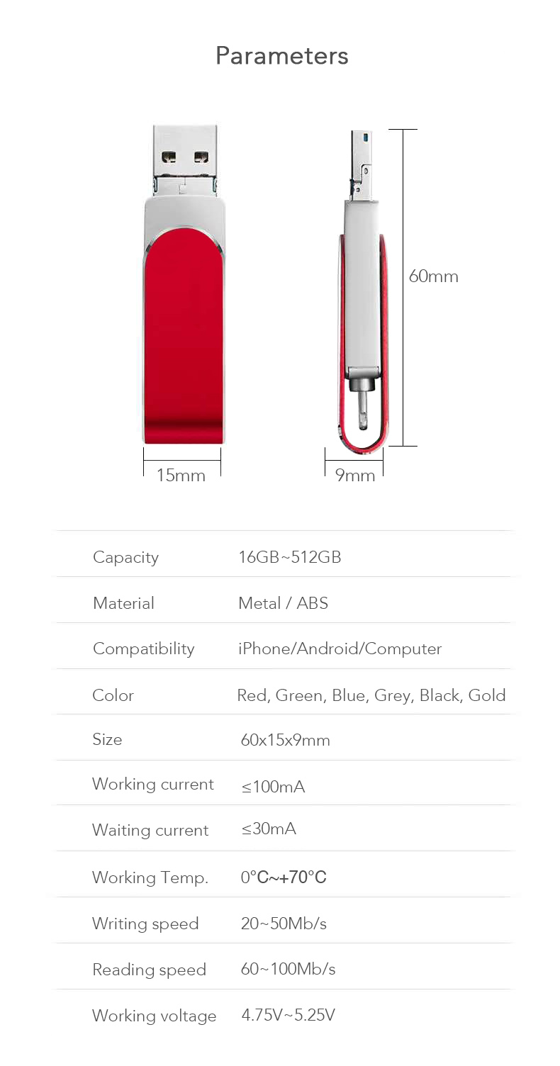 ES505 USB 3.0 Stick OTG USB Drive product detail