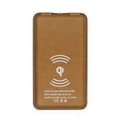 PL7701 PU Leather QI Powerbank 4000mAh