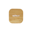 ES330 Round Bamboo Wireless Charger with Light Logo
